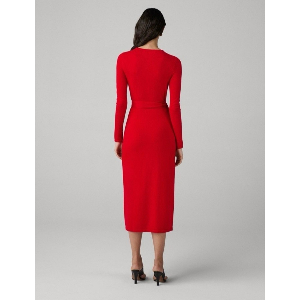 Diane von Furstenberg Merino Cashmere Long Sleeve Sweater Wrap Dress Luxury - Picture 2 of 7